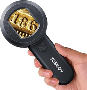 Tomlov P10 Sostener LED Joyero Lupa 100x Aumento Microscopio Moneda/Reloj de Pulsera - Imagen 1 de 12