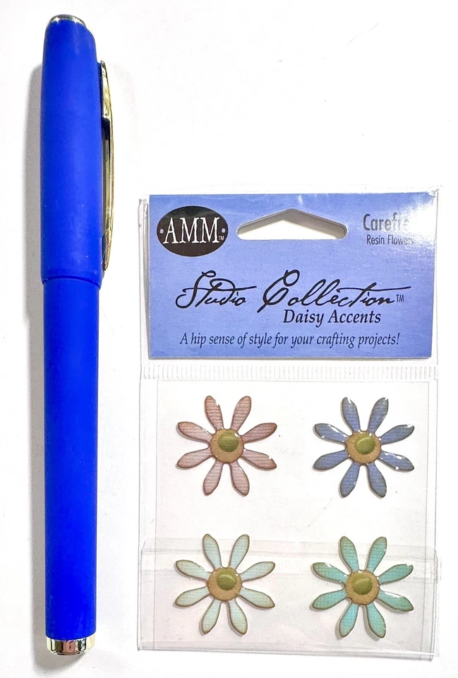 Delicate Resin Daisies Stickers Scrapbooking Embellishment Card - Image 1 of 1