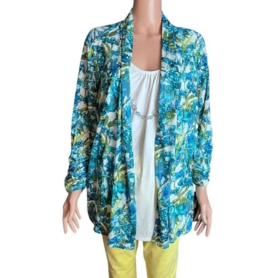 Elementz новый с ярлыком куртка с прикрепленным верхом 3 X цветочный опрятный зрелый офис  - Изображение 1 из 4