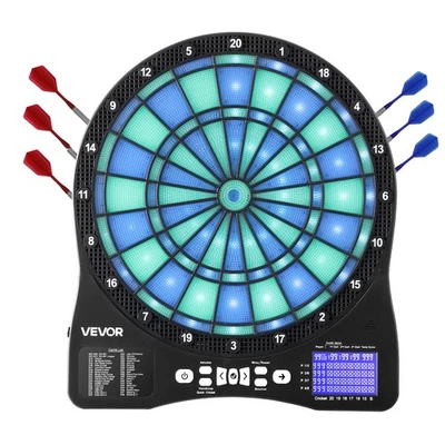 VEVOR Electronic Dartboard LED-Illuminated with 48 Games & 500+ Variations - Image 1 of 4