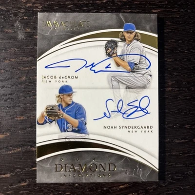 2016 Immaculate Degrom Syndergaard Dual Diamond  Inscriptions Auto /49 Mets 😳 - Image 1 of 4