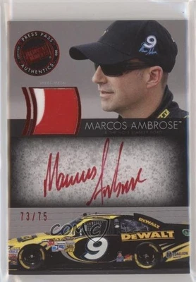 2012 Press Pass Redline Relic Auto Red /75 Marcos Ambrose #RLR-MA Auto - Image 1 of 2