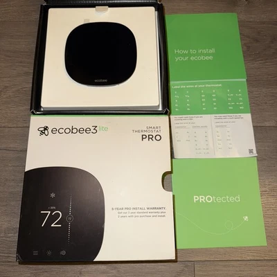 Ecobee3 Lite Pro Smart Thermostat (EB-STATE3LTP-02) New Open Box Complete - Image 1 of 4