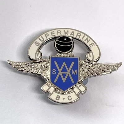 Supermarine Bowling Club Swindon Wilts Enamel Pin Badge Bowls Sport Sports UK - Image 1 of 2
