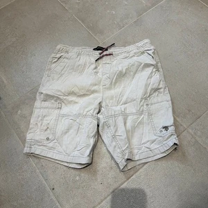 US Polo Assn Men’s Cargo Bottom Shorts Cream Beige Small - Picture 1 of 5