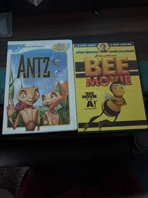 2 Dreamworks Movies Antz Bee Movie DVD Jerry Seinfeld Woody Allen Sharon Stone - Image 1 of 4