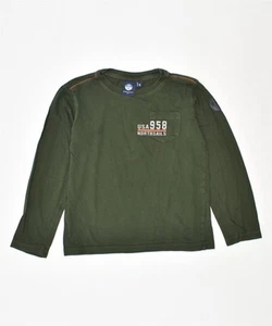 NORTH SAILS Boys Graphic Top Long Sleeve 5-6 Years Khaki Cotton FG08 - Picture 1 of 3