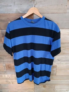 T-shirt vintage a righe Le Tigre taglia Lg. 100% cotone made in USA classico 2 toni ottime condizioni - Foto 1 di 11