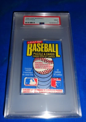 Восковая упаковка 1986 Leaf Baseball PSA 9 КАК НОВАЯ!  POP 6 - только на 2 выше - Изображение 1 из 4