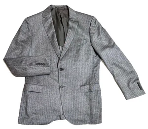 ZZegna Men’s EU 54L US 44 L Grey Blazer Rayon Sport Coat Jacket Gorgeous - Picture 1 of 8