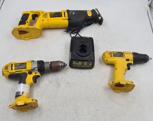 Lot of 4 Dewalt Cordless Power Tools DW907 DW980 DW938 - Used Working - Picture 1 of 24
