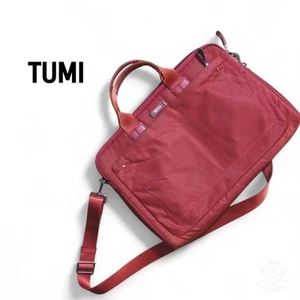 Tumi Briefcase Business Bag Shoulder Bag Orange Nylon 11.81x15.55x1.77 in USED - Picture 1 of 24