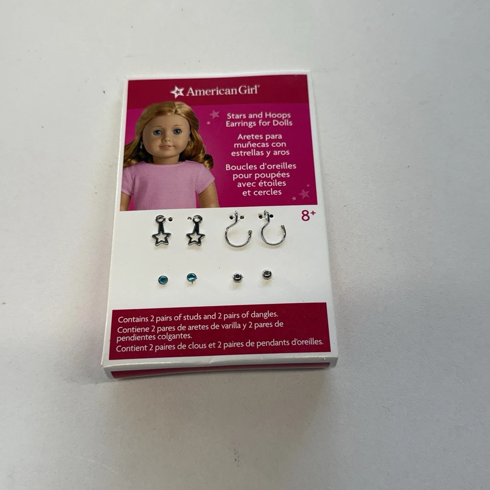 American Girl VHTF Retired Stars Hoops Earrings 4 Dolls