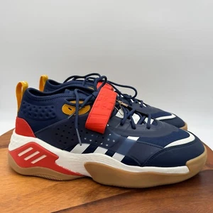 Adidas Streetball III Low Shoes Mens 11.5 Team Navy Blue Red White Gum Sneakers - Picture 1 of 11
