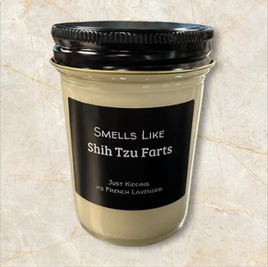 Shih Tzu Farts | French Lavender Soy Candle | Dog Owner Gifts - Picture 1 of 3