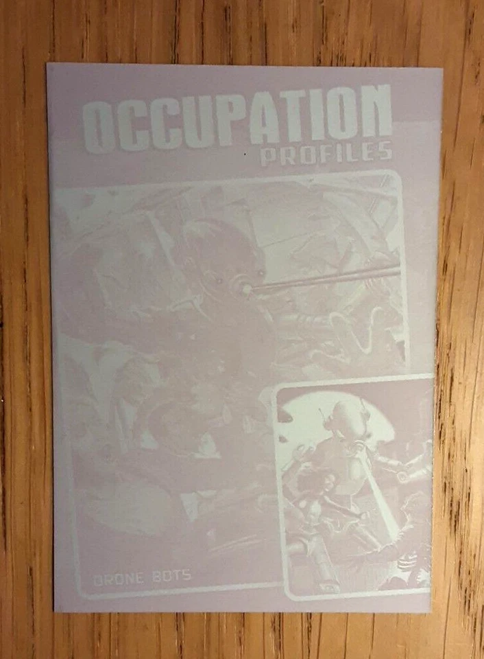 Mars attacks occupation MAGENTA printing plate card 73 OCCUPATION PROFILES - Image 1 of 2