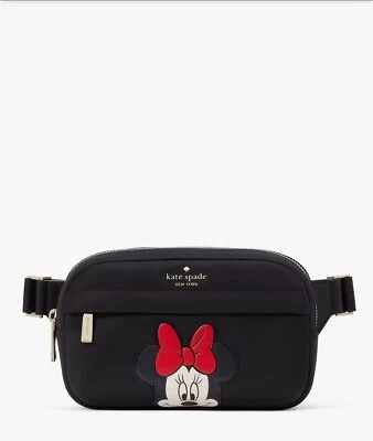 Kate Spade New York X 迪士尼米妮尼龙腰带包 KG590 峰士包 — 第 1/4 张图片