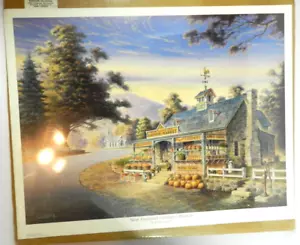 Vintage New England Farmers Market Druck von Randy Souders signiert - Bild 1 von 5