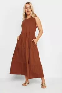 Yours Curve Women's Plus Size Tiered Midaxi Dress - Picture 1 of 24