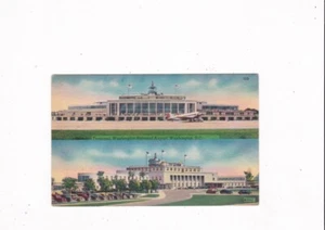 VTG. WASHINGTON NATIONAL AIRPORT 2 VIEW POSTCARD WASHINGTON, D. C. - Picture 1 of 2