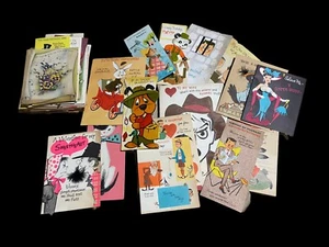 Vtg 50s 60s 70s Greeting Card Lot 50 Christmas Birthday Hallmark Carlton Gibson - Picture 1 of 16