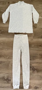 Pijama tejido de algodón vintage de Victoria's Secret textura térmica de gran tamaño talla XS - Imagen 1 de 23