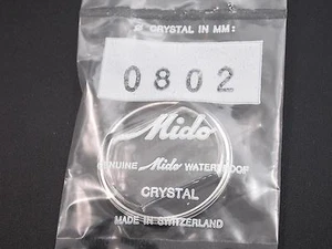 Ref#0802 Genuine Mido impermeable reloj vintage cristal 32mm diámetro exterior NOS - Imagen 1 de 1