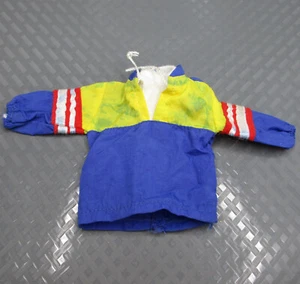 Vintage Ken 1990s Beach Windbreaker Nylon Jacket Blue Red Yellow Barbie Mattel - Picture 1 of 8