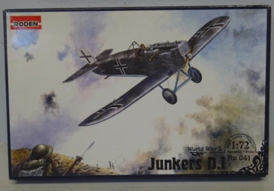Junkers D.I Long Fuselage Aereo Caccia 1° Guerra Mondiale 1/72 model Kit Roden - Immagine 1 di 4