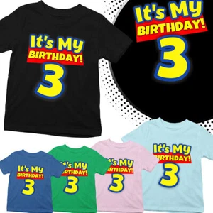 It's My Birthday Personalised Childrens Party Gift Boys Girls Kids T Shirt#AS - Picture 1 of 10