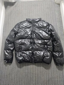 Brave Soul London black puffer mens jacket size XL full zip  nylon polyester - Picture 1 of 8