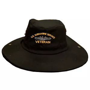 US Submarine service veteran embroidered boonie hat with neck string - Picture 1 of 3