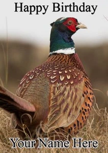 Pheasant Occasions Personalised Greeting Card Birthday Fathers Mum PIDFB46 - Picture 1 of 1