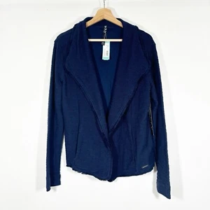 NWT Andrew Marc Performance Becket Knit Fringe Jacket Navy Sz XL - Picture 1 of 15