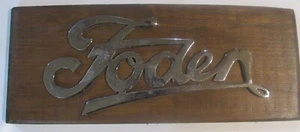 Vintage 1920's Foden Truck Radiator Script Metal Trim Emblem Rare Badge Original - Picture 1 of 4