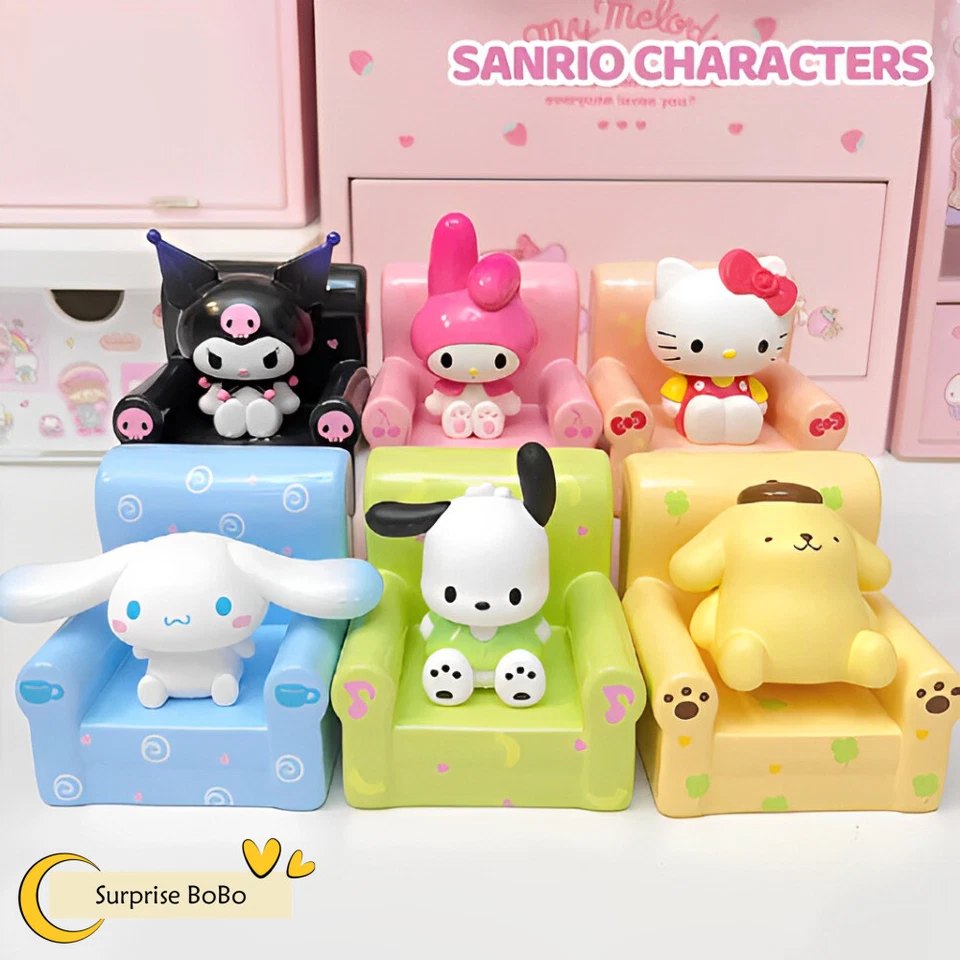 MINISO Sanrio Сидящая Кукла Серия Мелодия Слепая Коробка Подтвержденная Фигурка Hot Toy Подарок - Изображение 1 из 4