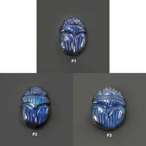 Escarabajos naturales sin tratar sin calentar piedras preciosas talladas a mano de labradorita - Imagen 1 de 4