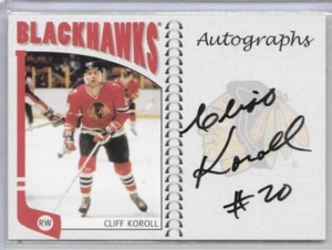 Cliff Koroll 2004-05 ITG Nel Gioco Franchising Autografo Auto Blackhawks - Foto 1 di 2