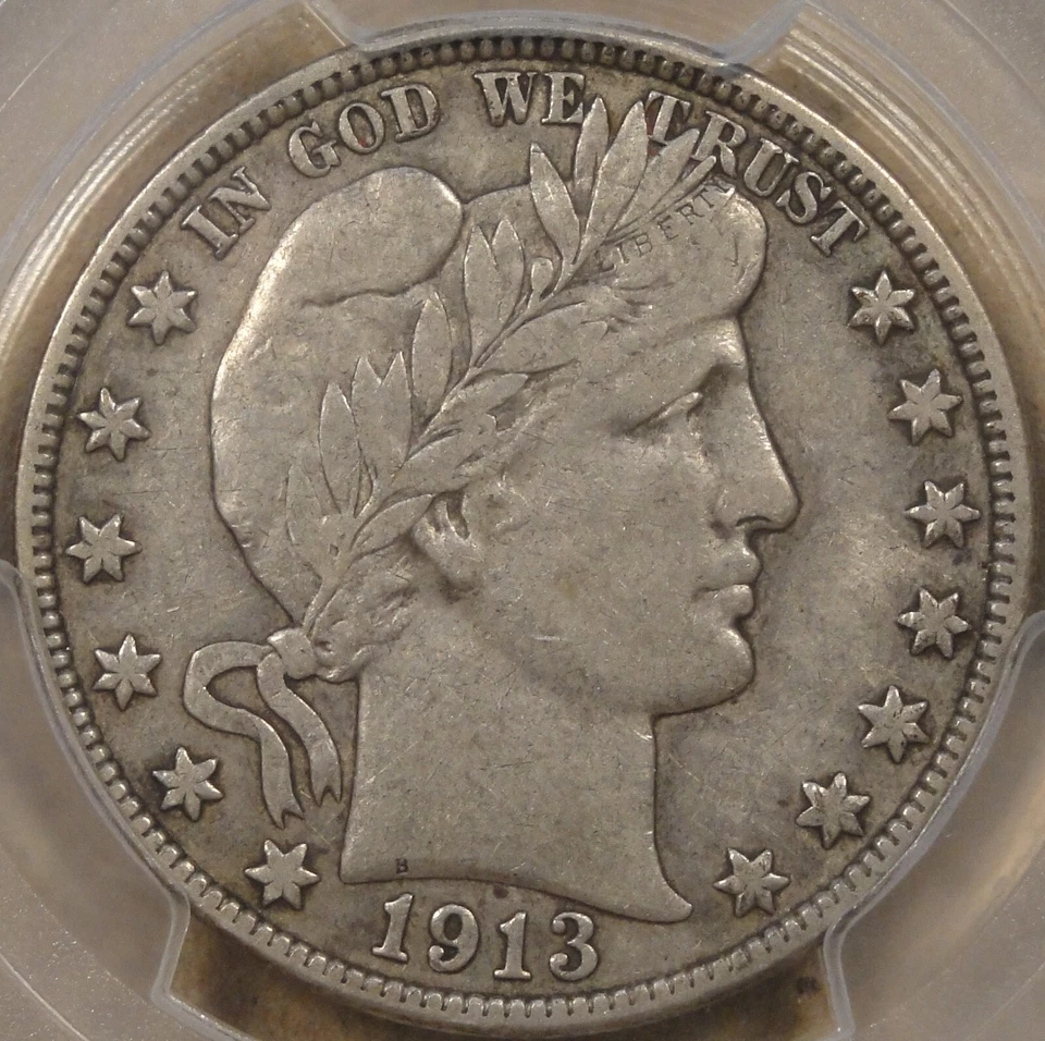 1913-D Barber Half Dollar 50c PCGS Certified VF30 - Image 1 of 4