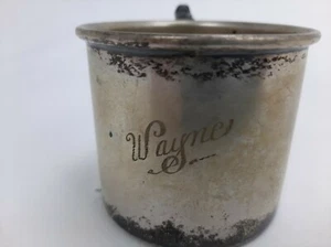 Vintage Silver Plated Baby Cup EPC Poole Silver Co. "Wayne"  Engraved  - Picture 1 of 10