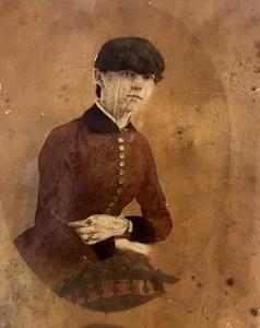 Glass Plate Ambrotypes Whole Plate Tintype - 1800’s ID'd W History Back Painted - Picture 1 of 13