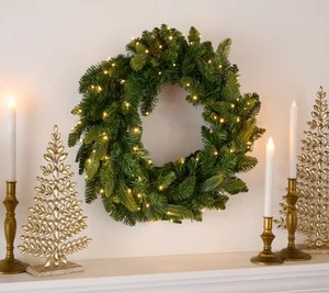 Bethlehem Lights 24" Wreath with 3-in-1 Micro LEDs in Green - Picture 1 of 4