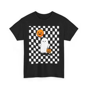 MAGLIETTA FANTASMA HALLOWEEN ARTE REGALO UOMO DONNA ADOLESCENTE COSTUME DOLCETTO O SCHERZETTO CAMICIA - Foto 1 di 9
