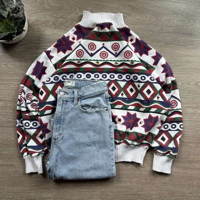 Woman’s 1989 Knit Crewneck Medium Gem Turtleneck Sweatshirt Foto 1 de 4