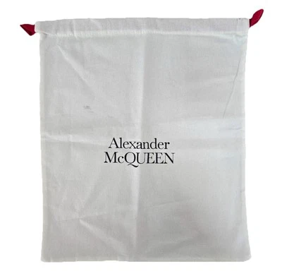 Alexander Mcqueen Bolsa para el Polvo 15" X 17" Blanco Negro Rojo Bolso Zapatos Cubierta de Almacenamiento Foto 1 de 4