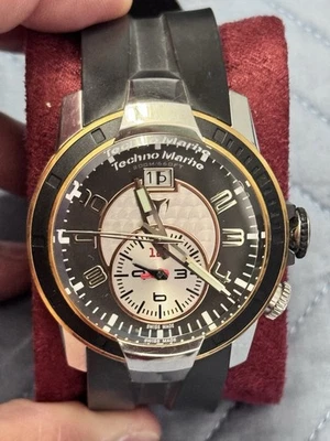 TechnoMarine UF6 Dual Time Quartz Watch with Black Silicone - Image 1 of 2