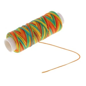1 Roll 0.8mm 25m Flat Waxed Thread Spool Necklace Bracelet - Picture 1 of 24
