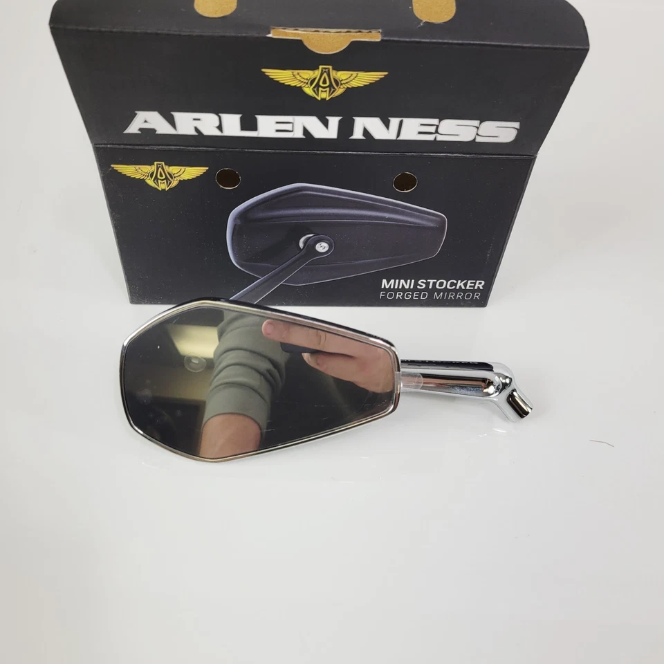 ARLEN NESS 0640-1393 13-157 迷你长袜镜 - 铬 - 左 - 适用于哈雷 — 第 1/4 张图片