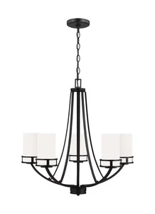Sea Gull Robie 5-Light Rustic Chandelier in Midnight Black - 3121605EN3-112 - Picture 1 of 1