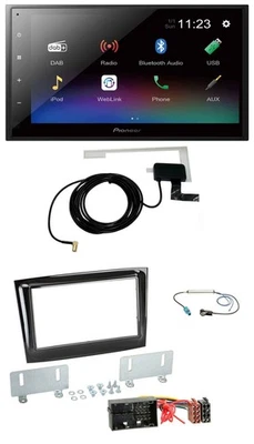 Pioneer DAB MP3 Bluetooth 2DIN USB Autoradio für Fiat Doblo ab 2015 piano schwar - Bild 1 von 4